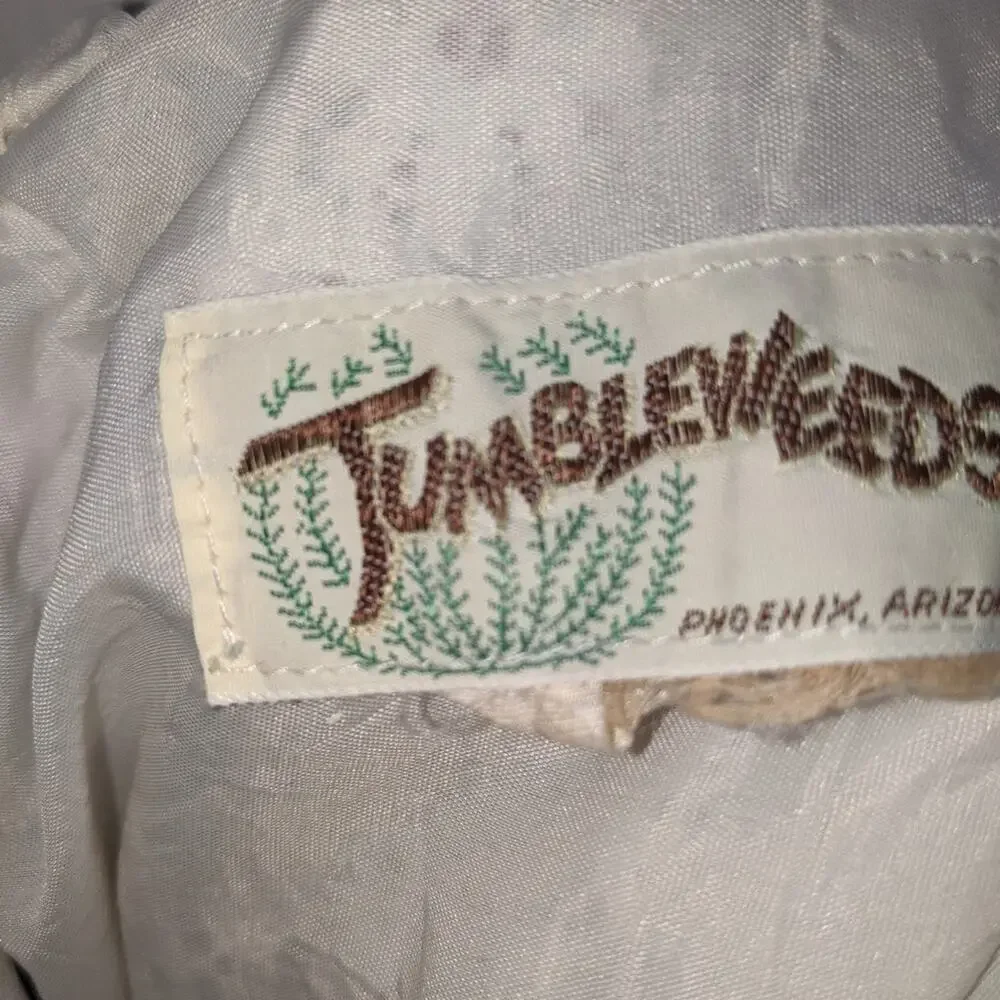 Tumbleweeds 70's VTG Maxi Skirt White Black Lace Black Velvet Hem Boho Western